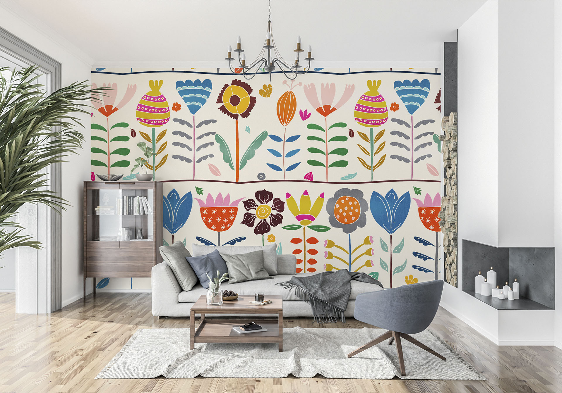 Nordic & Botanical Garden interior wall mural